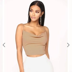 Fashionnova “Too Cool Girl Tank Crop Top” - Nude